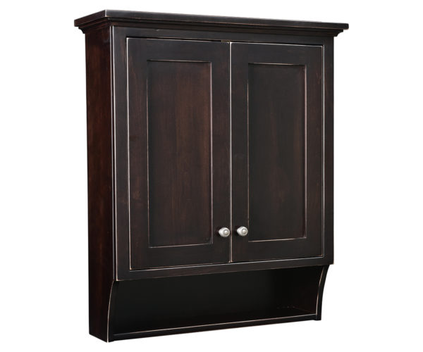 Black Rub Thru Bathroom Wall Cabinet