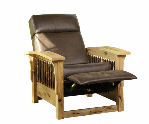 Rustic Hickory Spindle Wallhugger Recliner