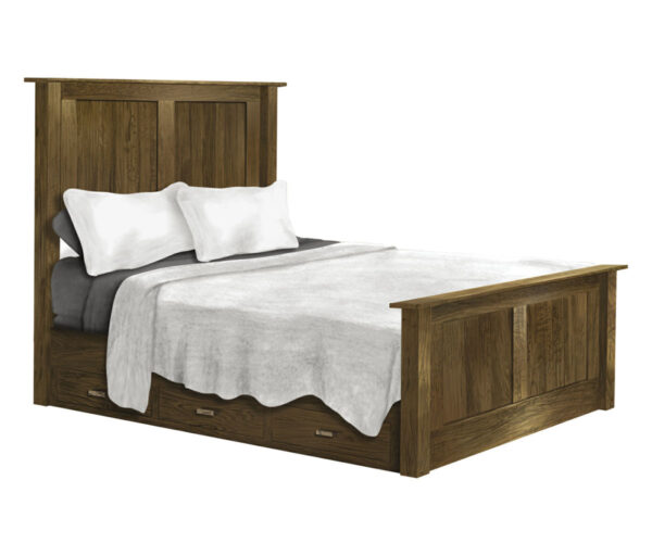 Heritage Panel Bed with Storage Rails