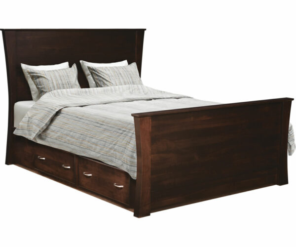 Roseberry Flat Panel Bed with Storage Rails