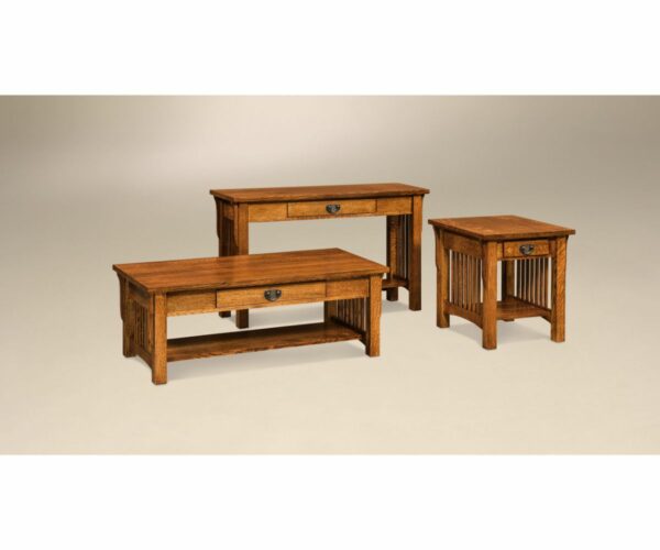 Cubic Slat Occasional Tables W/ Drawers