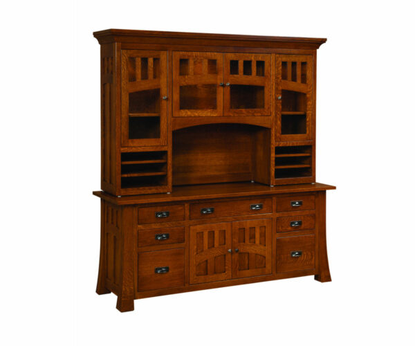 Bridgefort Mission Credenza With Hutch