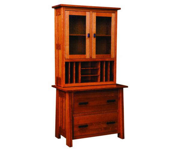 Freemont Mission Lateral File Cabinet With Hutch