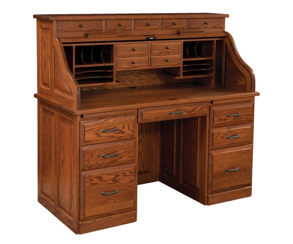 56" Traditional Roll Top Desk