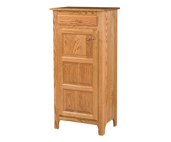 Classic Raised Panel Pie Safe With Drawer - Three Panel Door