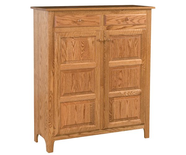 Classic Raised Panel Pie Safe With Drawers - 3 Panel Door