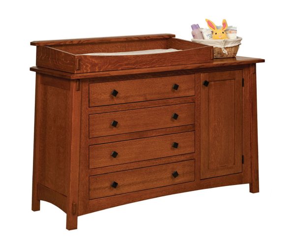 McCoy 4 Drawer Dresser With Door And Changing Box Top Option