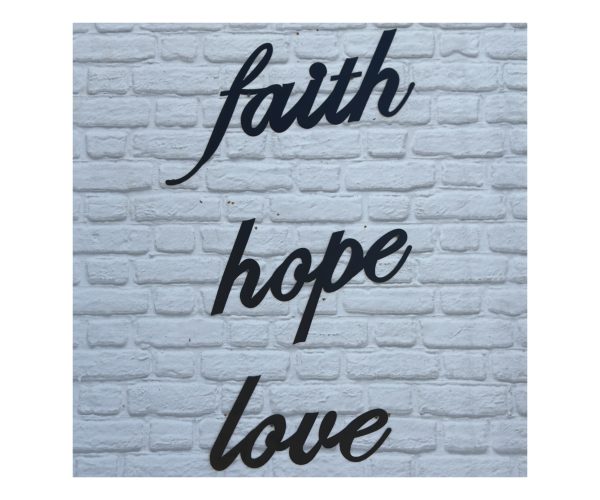Faith Hope Love Plaque