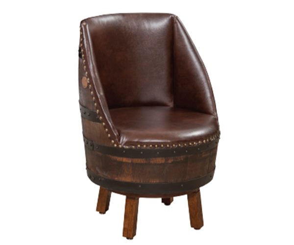 Upholstered Barrel Stool