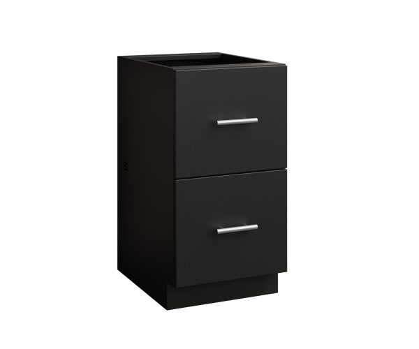 2 Drawer Flat Panel Cabinet - 18"W