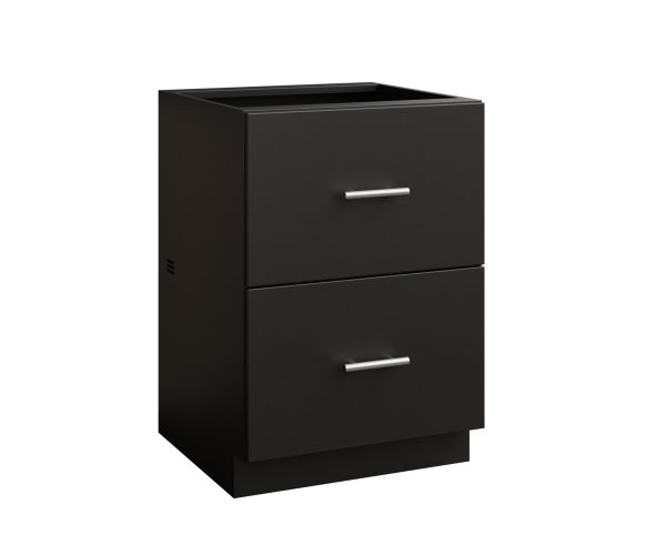 2 Drawer Flat Panel Cabinet - 24"W