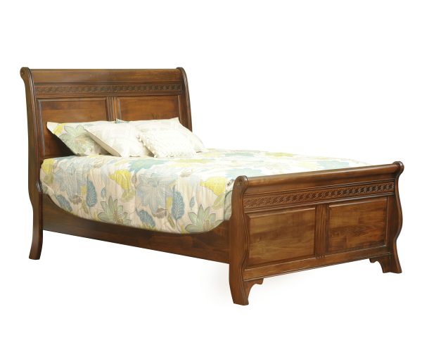 Eminence Sleigh Bed With Tall Footboard
