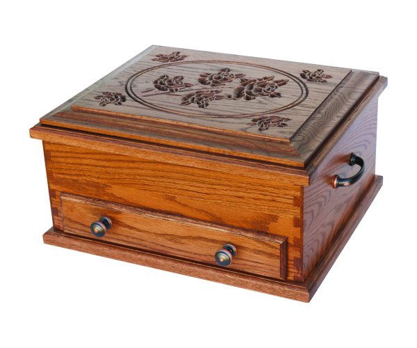 Silverware Chest With Rose Lid