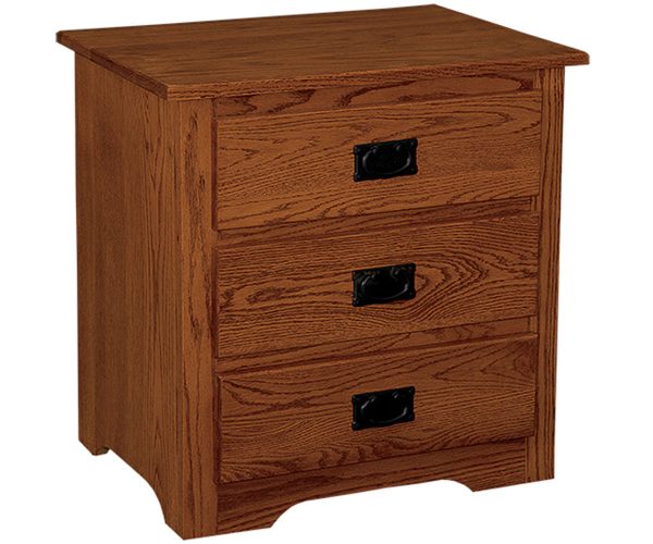 Mission Three Drawer Nightstand