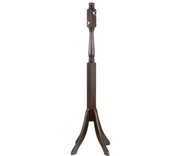 Fluted Hall Tree with Nickel Hooks