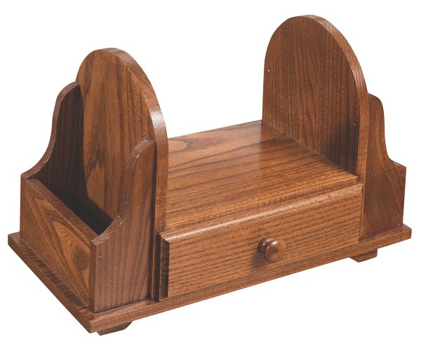 Small Bookcase With Drawer And Side Holders