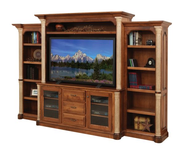 Jefferson Entertainment with Side Bookcases