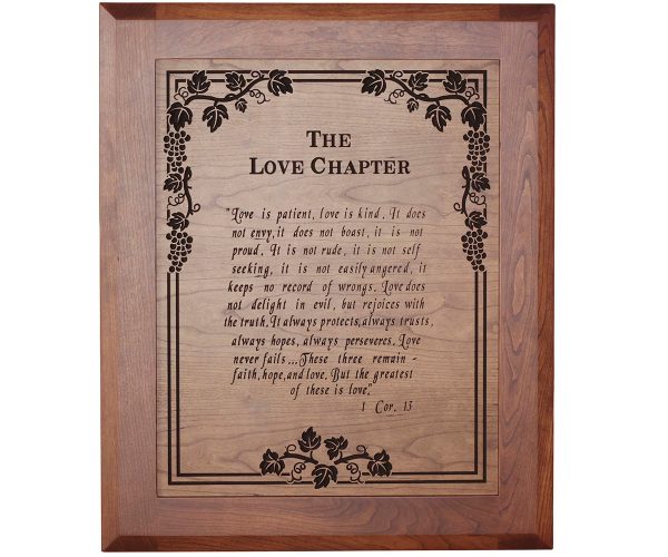 The Love Chapter Plaque