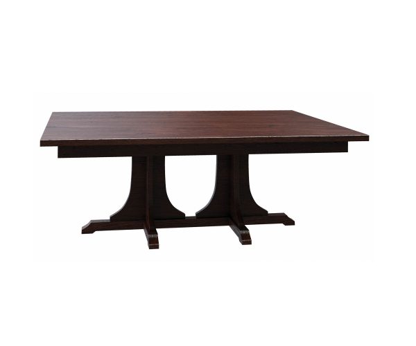 652 Mission Double Pedestal Table