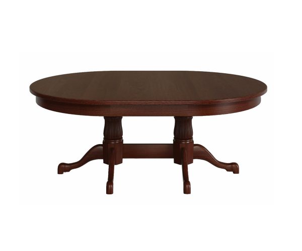 Reeded Tulip Double Pedestal Table