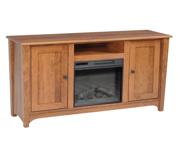 Woodland Shaker TV Stand With Firebox
